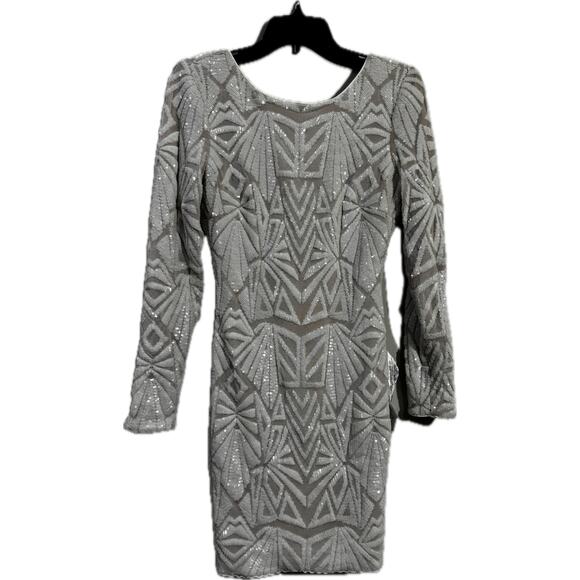 Dress the Population Womens Lola Low-Back Bodycon White Nude M - Picture 2 of 8